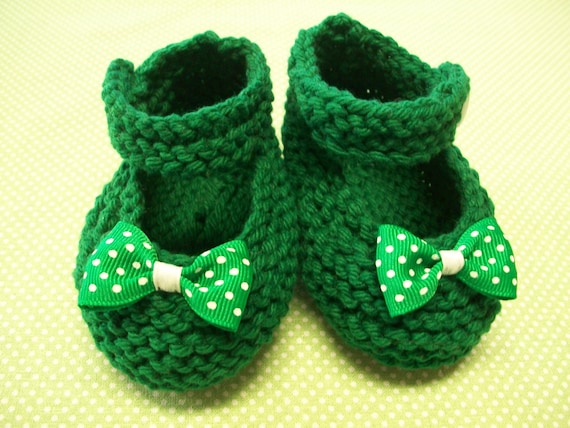 green baby booties