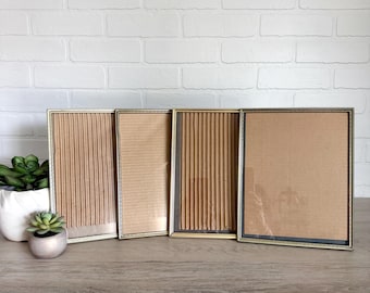 Vintage Gold Mid Century Metal Picture Frame, Retro 8 x 10 Metal Frame, Retro Gold Frame, MCM 8 x 10 Frames, Frame with Easel