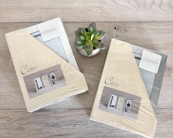 Vintage Hinged Metal Picture Frames, 2001 Carr Frames, Accordion Book Frame, New Old Stock, Holds 3 Photos, Burnes Frames