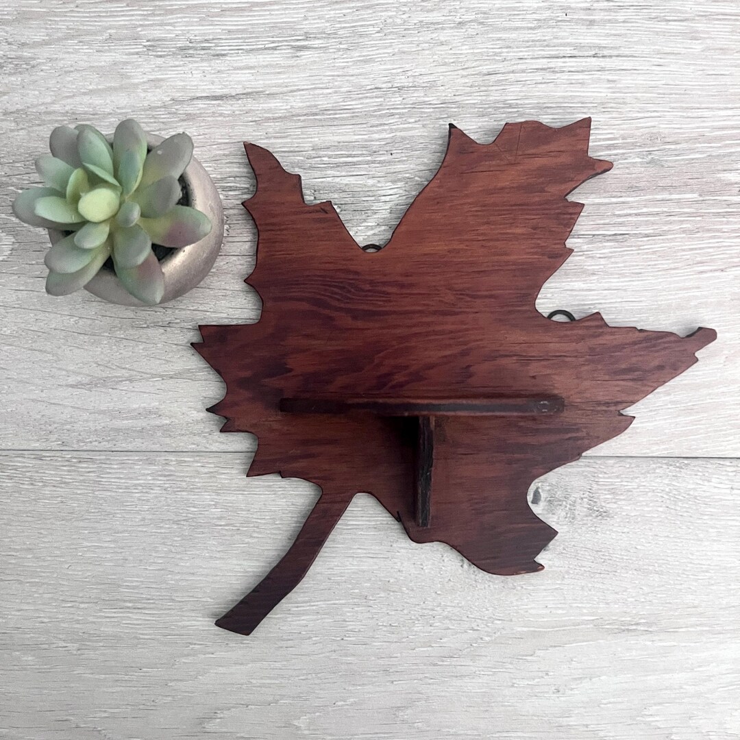 Small Nick Nack Shelf, Leaf Shaped Shelf, Handmade Wall Shelf, Antique ...
