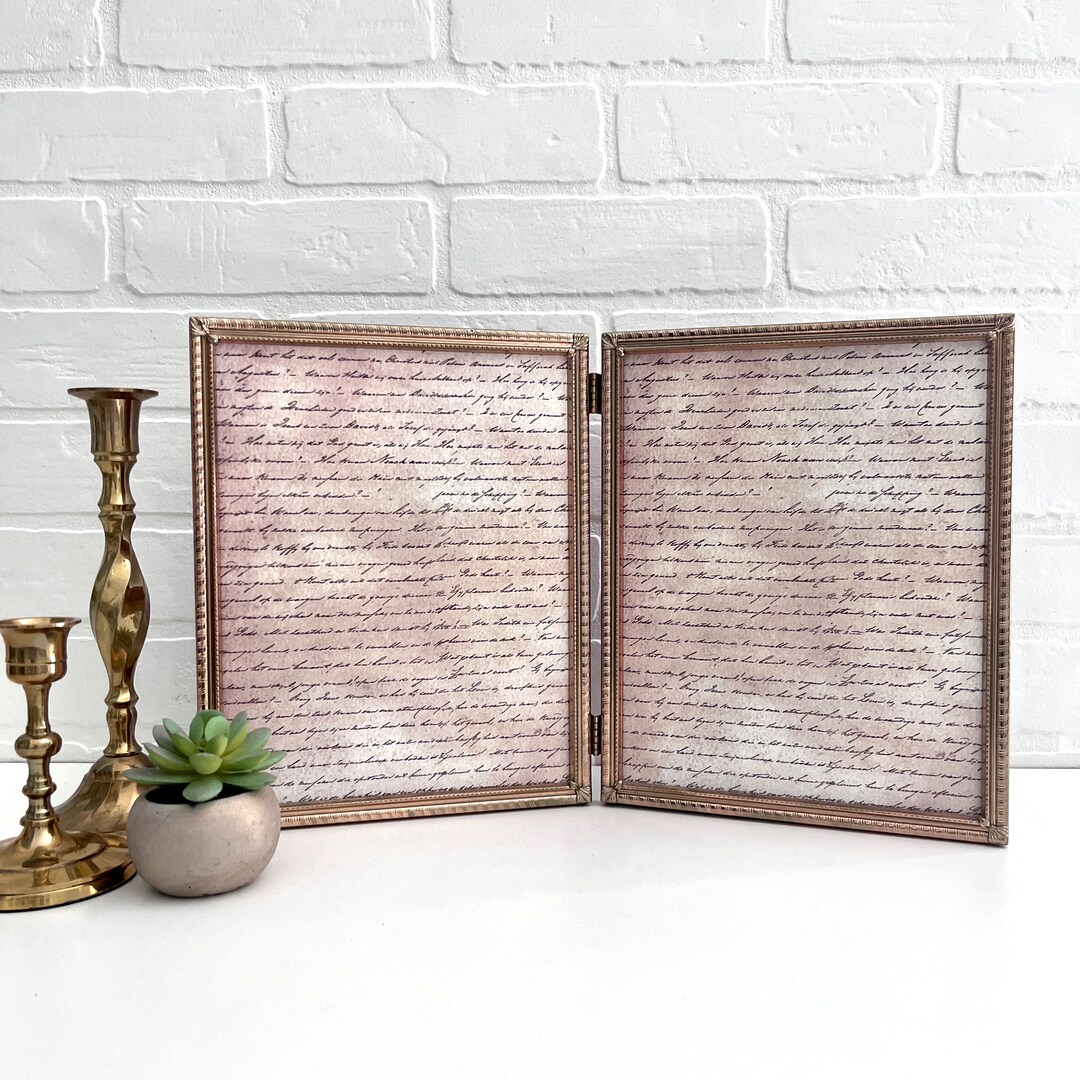 Vintage 8 X 10 Hinged Metal Picture Frames Pair of Gold - Etsy
