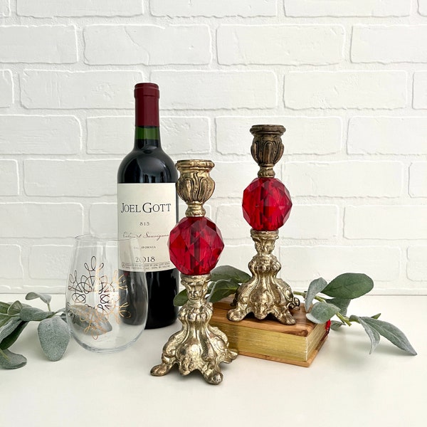 Jewel Candle Holders Etsy