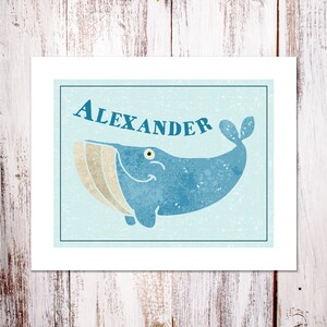 Personalized Nursery Decor - &quot;The Great Whale&quot;