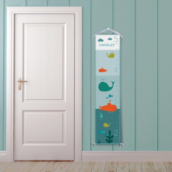 Personalized Growth Chart "The Ocean Deep"