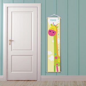 Personalized &quot;Happy Giraffe in Yellow&quot; Growth Chart