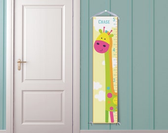 Tabla de crecimiento personalizada "Jirafa feliz en amarillo"