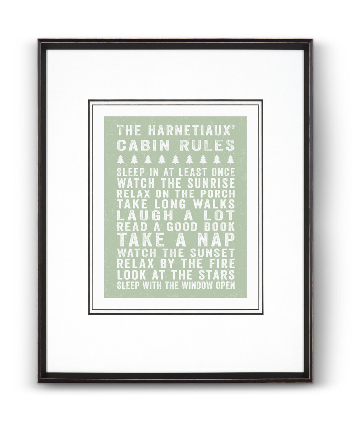 Personalized Wall Art cabin Rules Art Print Etsy