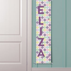 Gepersonaliseerde groeimeter "Pastelpolkadots"