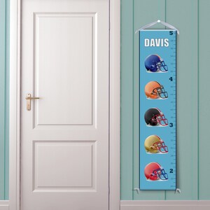 Personalized &quot;Football Helmets&quot;  Growth Chart