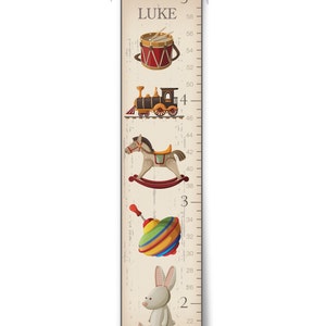 Personalized &quot;Vintage Toys&quot; Growth Chart