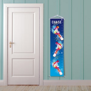 Personalized &quot;Snowboarding&quot; Growth Chart