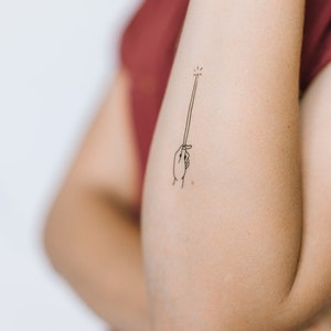 2 Raised Wand Temporary Tattoos- SmashTat