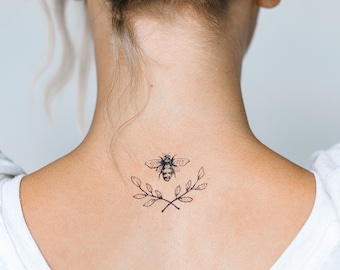 2 Bee Laurel Temporary Tattoos- SmashTat