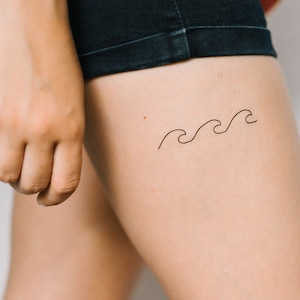 2 Ocean Wave Temporary Tattoos- SmashTat