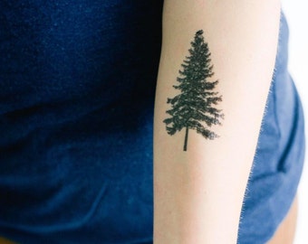 2 Pine Tree Temporary Tattoos- SmashTat