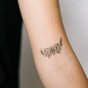 2 Floral Laurel Temporary Tattoos- SmashTat