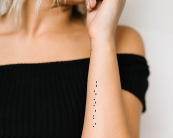 2 Custom Morse Code Temporary Tattoos- SmashTat