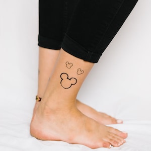 3 Mickey Head Temporary Tattoos- SmashTat