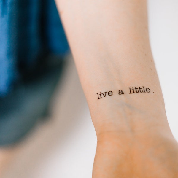 2 Live a Little Temporary Tattoos- SmashTat