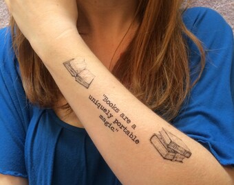 Book Lover Tattoo Etsy Book Lover Tattoo Etsy