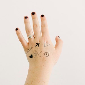 6 Tiny Classic Temporary Tattoos - SmashTat