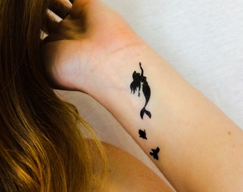 2 Little Mermaid Temporary Tattoos