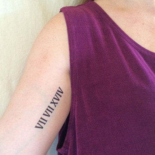 2 Roman Numeral Temporary Tattoos Smashtat Etsy