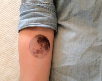 2 Full Moon Temporary Tattoos - SmashTat