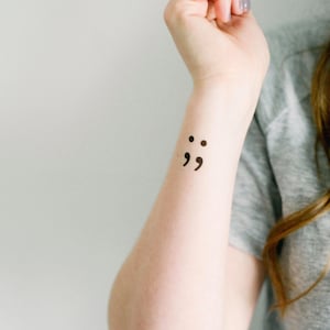 2 Sets of Semicolon Temporary Tattoos- SmashTat