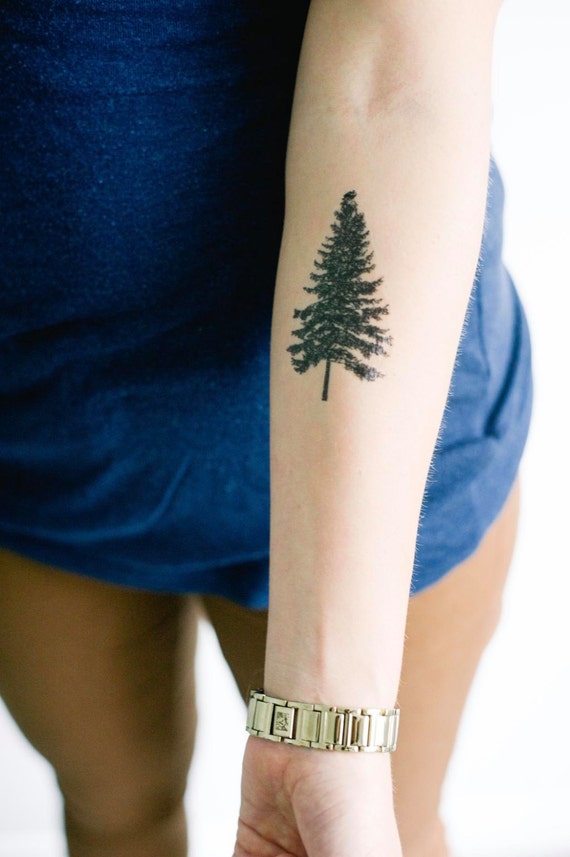 2 Pine Tree Temporary Tattoos Smashtat - Etsy Singapore