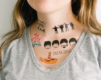 6 Beatles Temporary Tattoos- SmashTat