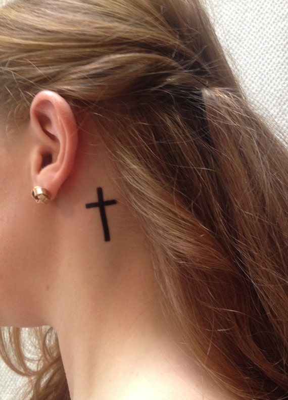 3 Large Cross Temporary Tattoos Smashtat Etsy