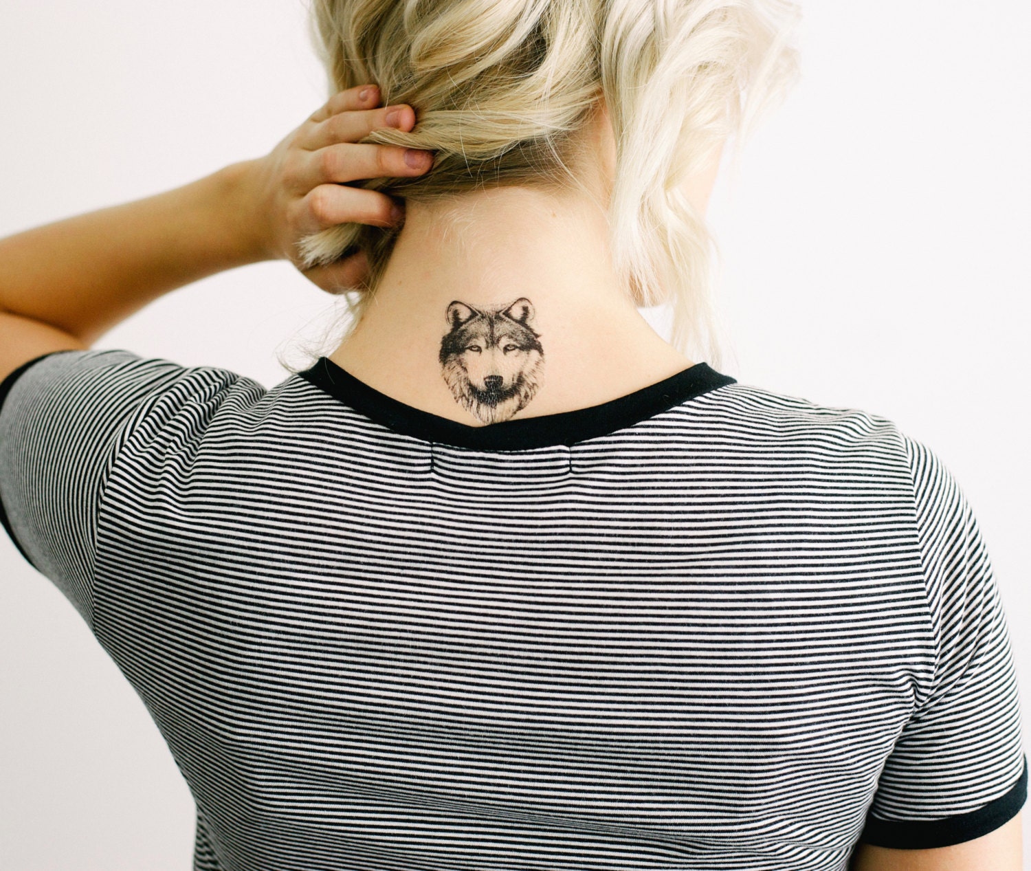 2 Wolf Temporary Tattoos SmashTat Etsy