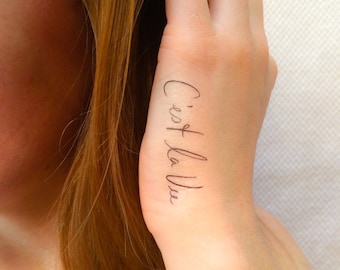 2 C'est La Vie Temporary Tattoos - SmashTat