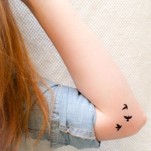 2 Sets Flying Birds Temporary Tattoos SmashTat image 2