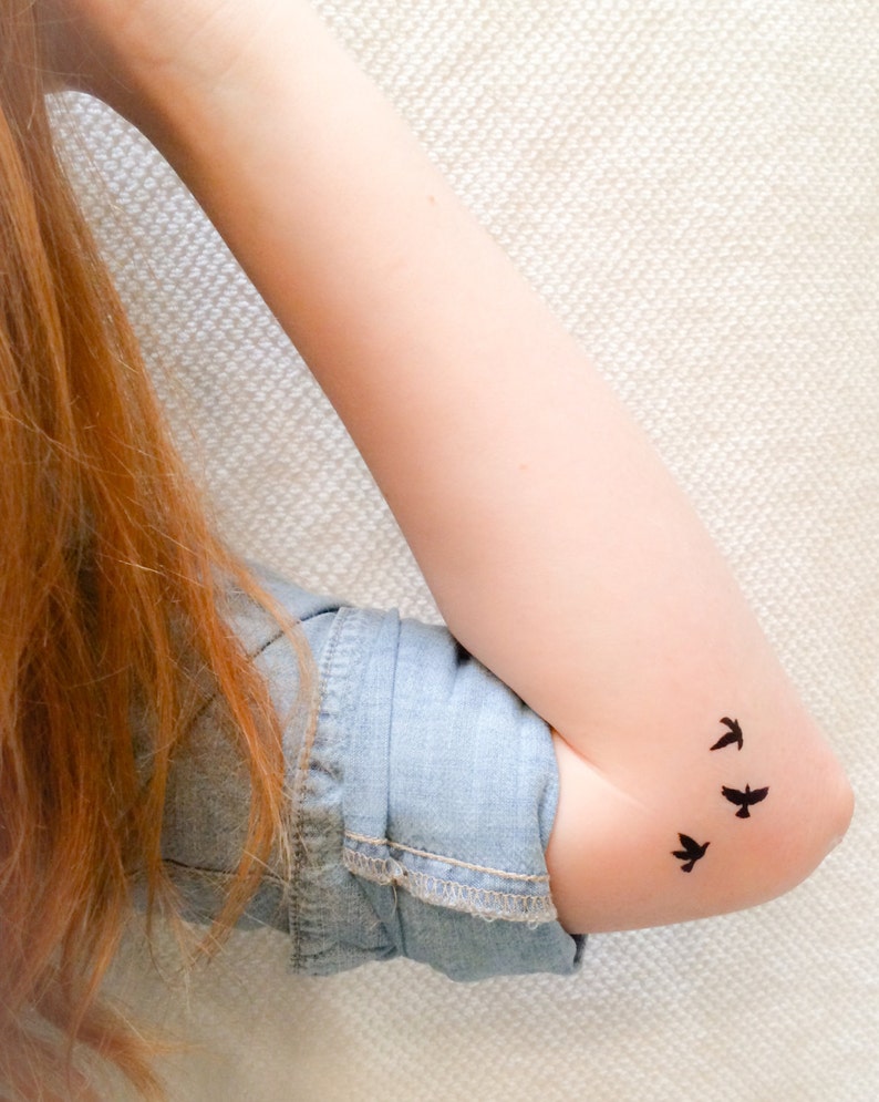 2 Sets Flying Birds Temporary Tattoos Smashtat Etsy