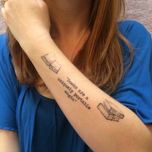 3 Book Lover Temporary Tattoos- SmashTat