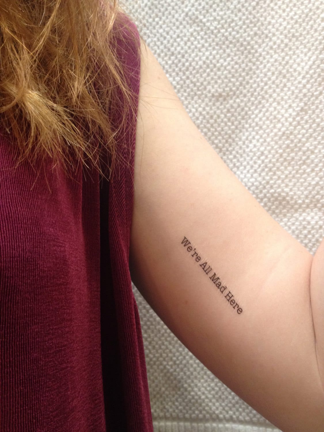 We Re All Mad Here Tattoo 2 We're All Mad Here Temporary Tattoos Smashtat - Etsy