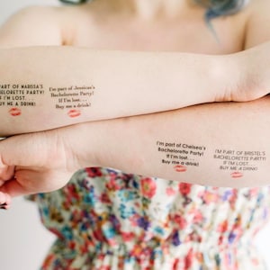 12 Bachelorette/ Birthday/ Hen Party Temporary Tattoos- SmashTat