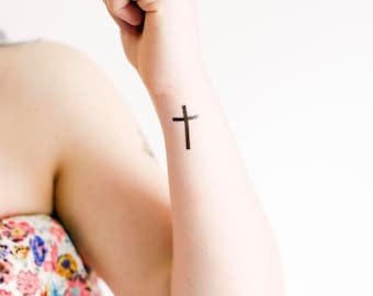 3 Large Cross Temporary Tattoos- SmashTat