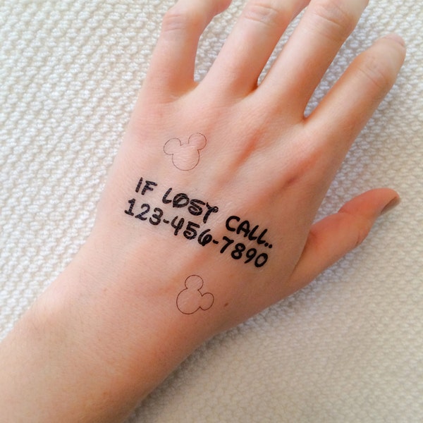 2 tatouages temporaires Contact d’urgence - SmashTat
