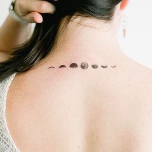 2 Moon Phases Temporary Tattoos SmashTat image 1