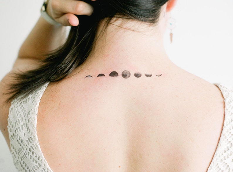 2 Moon Phases Temporary Tattoos SmashTat image 1