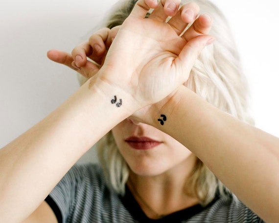 2 Sets of Quotation Marks Tattoo Smashtat - Etsy Israel
