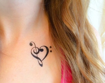 2 Tatuajes temporales para amante de la música- SmashTat
