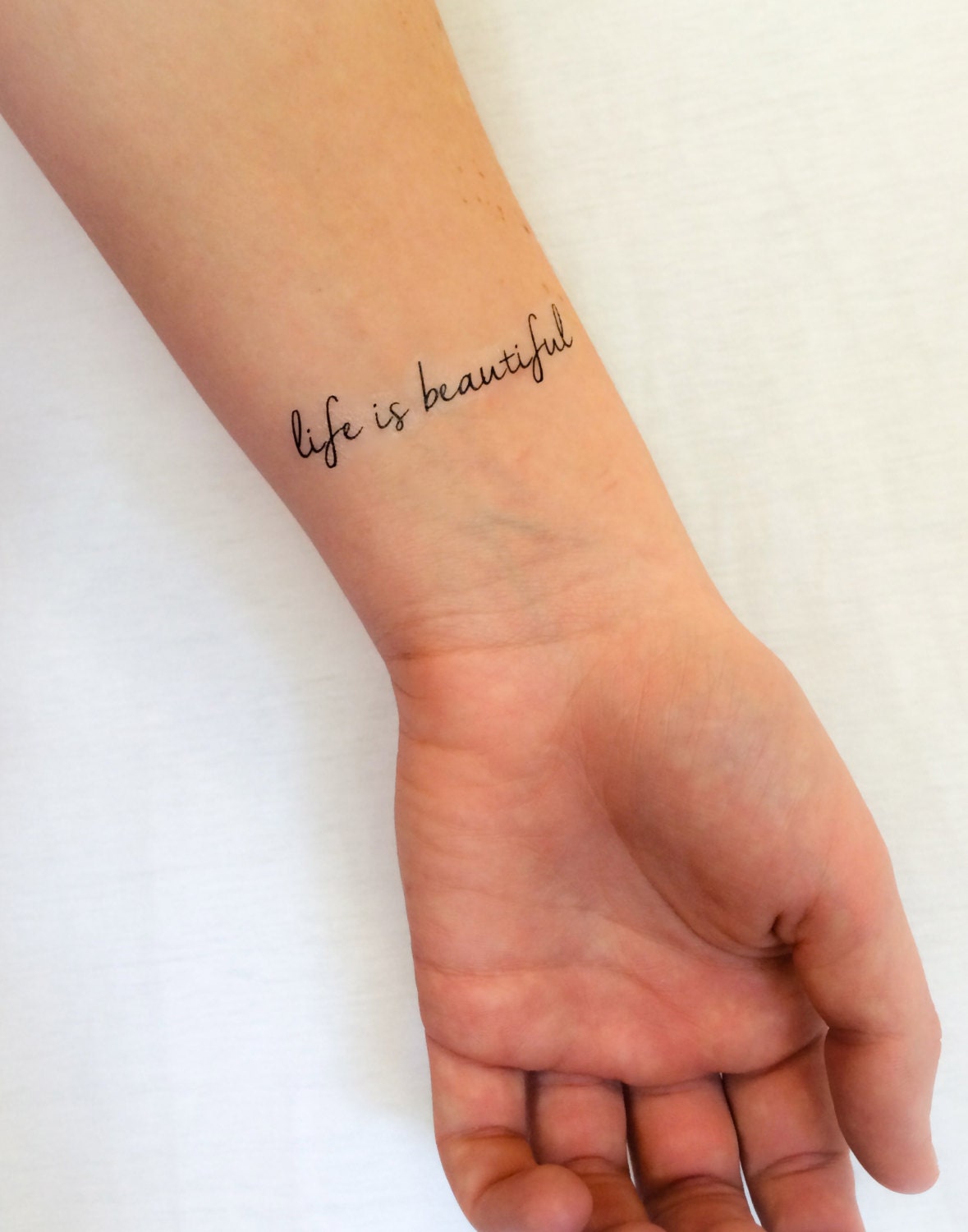 Buy 2 Life is Beautiful Temporary Tattoos Smashtat Online in India  Etsy