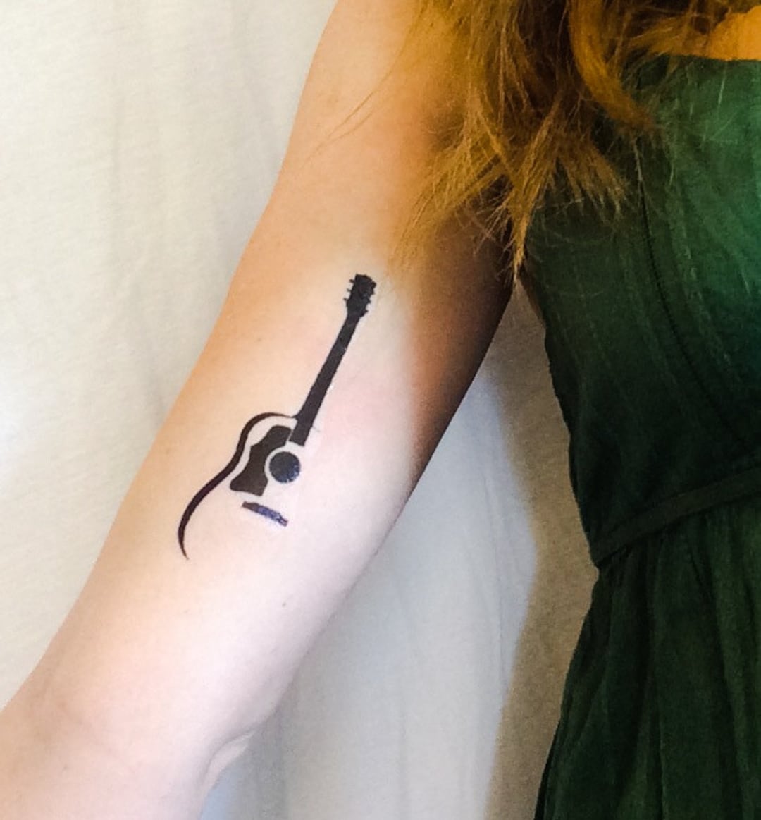 Bass Guitar Tattoo Minimalist | 3d-mon.com