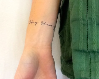 2 Stay Strong Temporary Tattoos Smashtat - Etsy Canada 2 Stay Strong Temporary Tattoos Smashtat - Etsy Canada