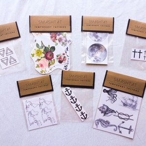 6 Travel Temporary Tattoos Pack SmashTat image 2