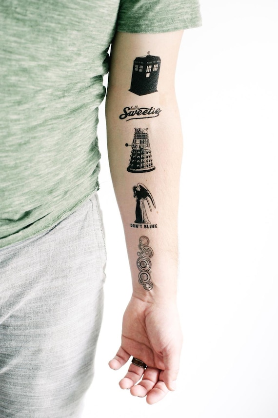 5 Doctor Who Temporary Tattoos Smashtat - Etsy